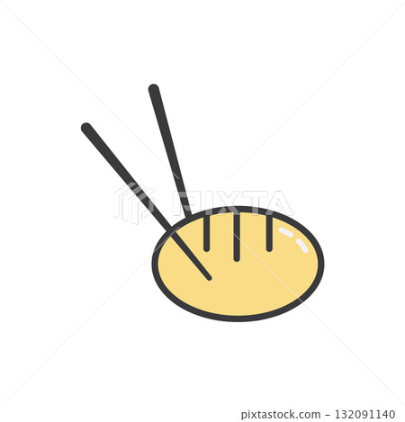 Cake dumpling with chopsticks 132091140