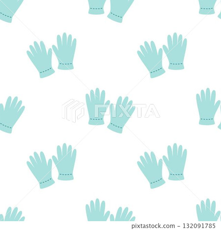 rubber gloves seamless pattern rubber gloves seamless pattern 132091785