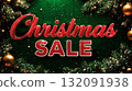 Christmas Sale Red Letter Logo Background Set 132091938