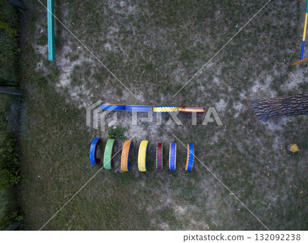 children playground, view from above 132092238