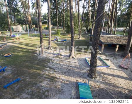children playground, view from above children playground, view from above 132092241