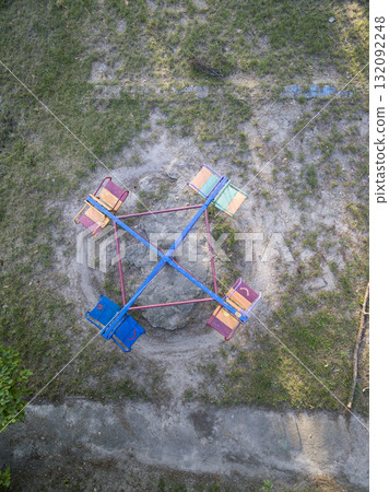 children playground, view from above children playground, view from above 132092248