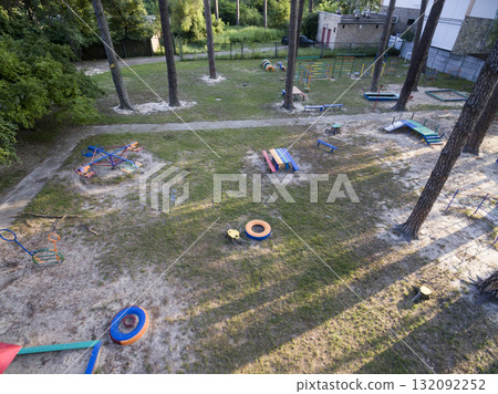 children playground, view from above 132092252