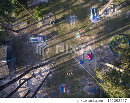 children playground, view from above children playground, view from above 132092257