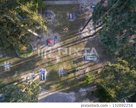children playground, view from above children playground, view from above 132092258