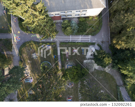 children playground, view from above children playground, view from above 132092261