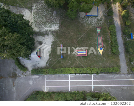 children playground, view from above children playground, view from above 132092262