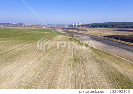 farm field, agriculture, view from above farm field, agriculture, view from above 132092360