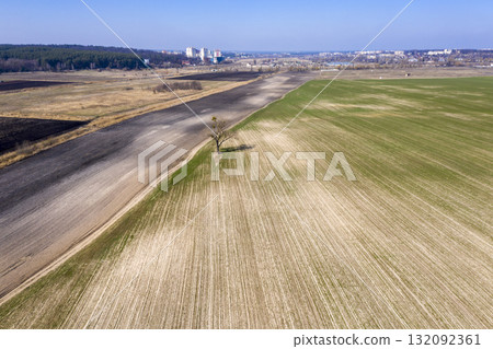 farm field, agriculture, view from above farm field, agriculture, view from above 132092361