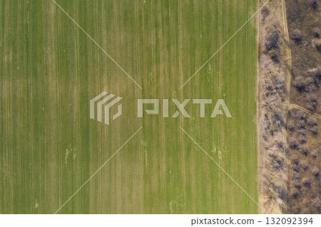 farm field, agriculture, view from above farm field, agriculture, view from above 132092394