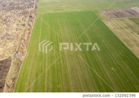 farm field, agriculture, view from above farm field, agriculture, view from above 132092396