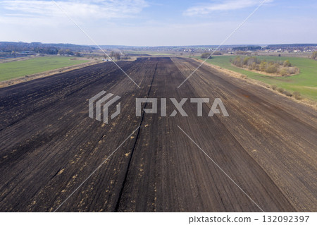 farm field, agriculture, view from above farm field, agriculture, view from above 132092397