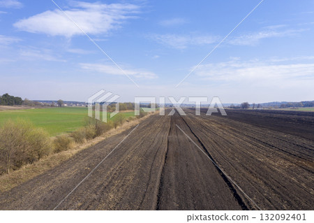farm field, agriculture, view from above farm field, agriculture, view from above 132092401