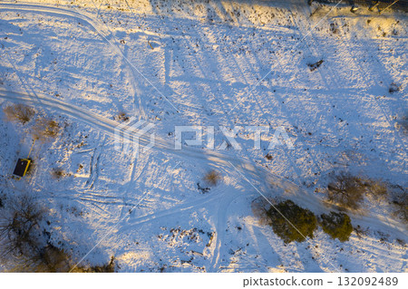 country road, view from above, aerial view country road, view from above, aerial view 132092489
