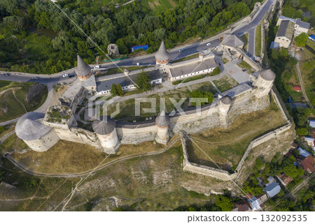 shot of the old castle, view from above 132092535