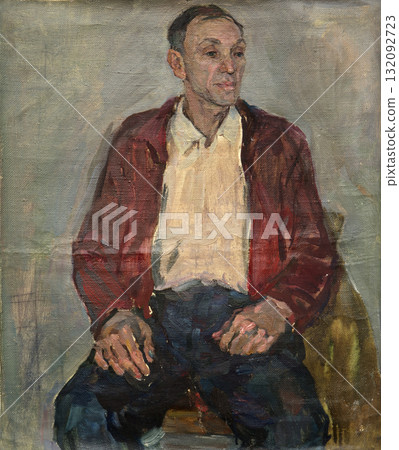 oil painting, portrait, handmade drawing oil painting, portrait, handmade drawing 132092723