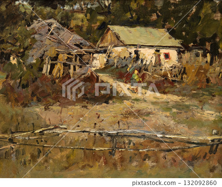 landscape, picture of nature, oil painting, handmade drawing landscape, picture of nature, oil painting, handmade drawing 132092860