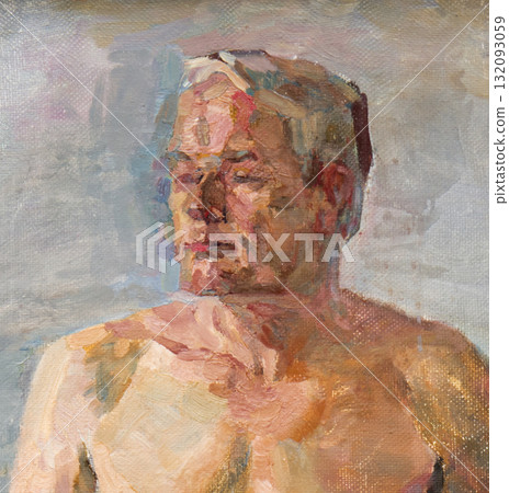 oil painting, portrait, handmade drawing oil painting, portrait, handmade drawing 132093059