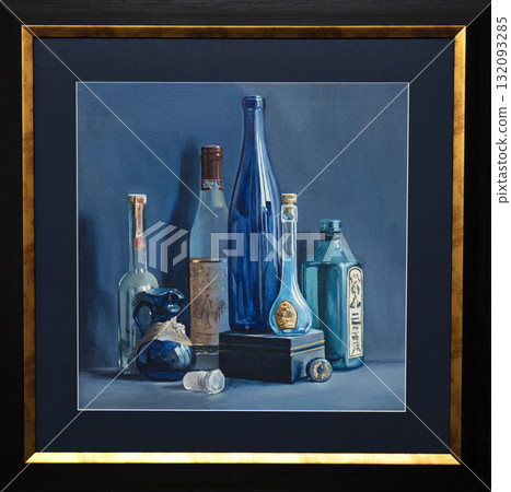 still life, oil painting, handmade drawing 132093285