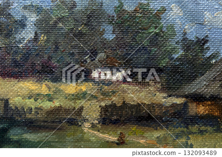 landscape, oil painting, handmade drawing landscape, oil painting, handmade drawing 132093489