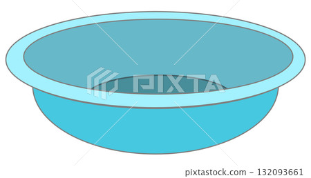 Empty plastic washing basin Empty plastic washing basin 132093661