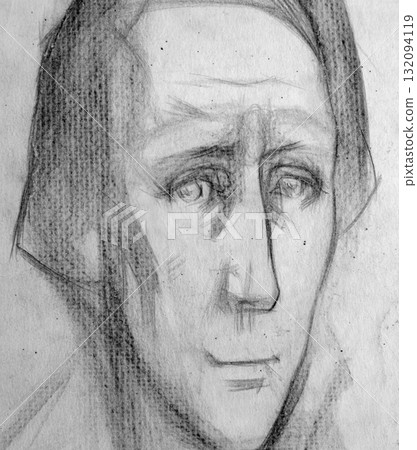 pencil drawing illustration, portrait, sketch 132094119