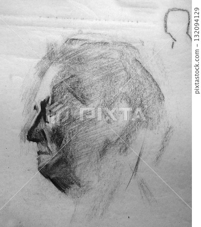 pencil drawing illustration, portrait, sketch pencil drawing illustration, portrait, sketch 132094129