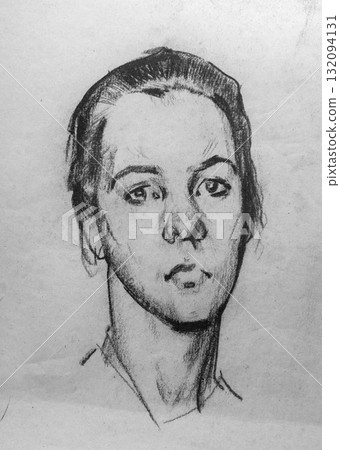pencil drawing illustration, portrait, sketch pencil drawing illustration, portrait, sketch 132094131