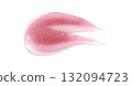 Pink glitter gel texture shimmering cosmetic product sample with sparkling 132094723