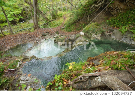 Sandan no Yu, a hidden hot spring in Japan Sandan no Yu, a hidden hot spring in Japan 132094727