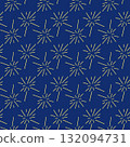 Seamless navy blue pattern with geometric yellow firework-like lines on dark 132094731