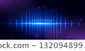 Abstract verticle lines on dark blue background. Technology futuristic background. 132094899