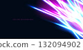 Hi-speed blue and pink neon diagonal beams rays on dark blue background. 132094902