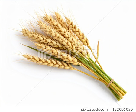 Fresh wheat over white background 132095059