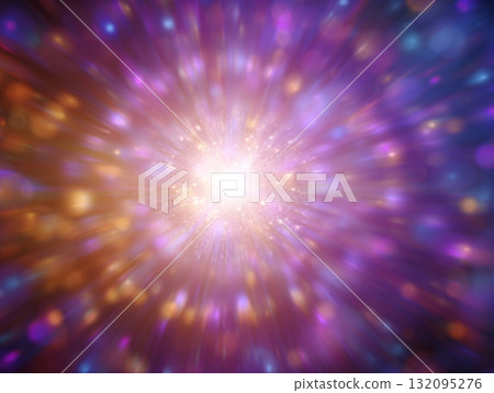 Colorful purple light vortex AI image 132095276