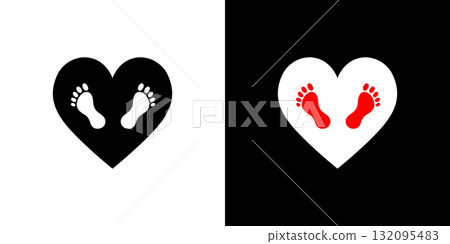 Footprint in a Heart A Simple Design for Love and Family. Footprint in a Heart A Simple Design for Love and Family. 132095483