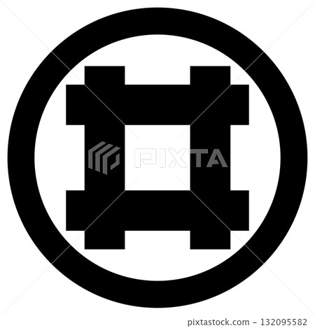 這是井上源三郎和今井伸夫的家徽，呈圓形，扁平的井字形。 132095582