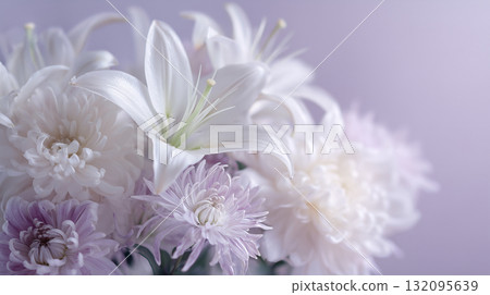 Elegant Flower Arrangement - Remembrance, Healing, Memorial Materials (Purple) 132095639