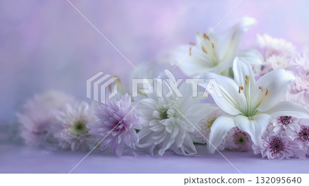 Elegant Flower Arrangement - Remembrance, Healing, Memorial Materials (Purple) 132095640