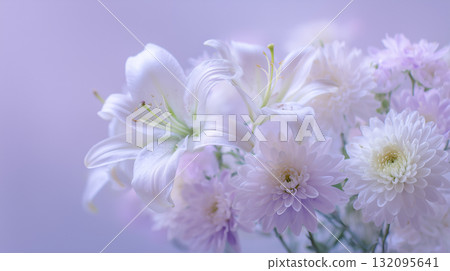 Elegant Flower Arrangement - Remembrance, Healing, Memorial Materials (Purple) 132095641