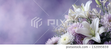 優雅插花 - 紀念、療癒、紀念材料(紫色) 優雅插花 - 紀念、療癒、紀念材料(紫色) 132095659