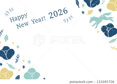 馬年新年賀卡模板（2026年） 132095726