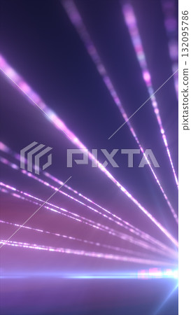 Abstract background with glowing purple light trails creating a futuristic motion blur effect 132095786