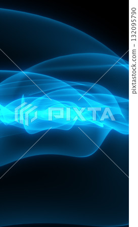 Abstract glowing blue waves forming fluid motion on a dark background Abstract glowing blue waves forming fluid motion on a dark background 132095790