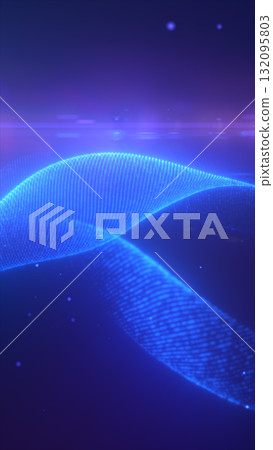 Smooth abstract blue light wave flowing across a luminous futuristic background with soft glow Smooth abstract blue light wave flowing across a luminous futuristic background with soft glow 132095803