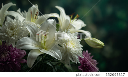Elegant Flower Arrangement - Remembrance, Healing, Memorial Materials (Green) 132095817