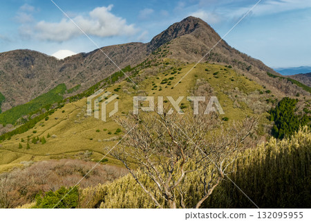 從箱根矢樂澤峠附近看到的金時山和富士山 132095955