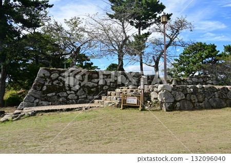 Matsusaka Castle (Mie Prefecture) castle tower ruins and stone walls Matsusaka Castle (Mie Prefecture) castle tower ruins and stone walls 132096040