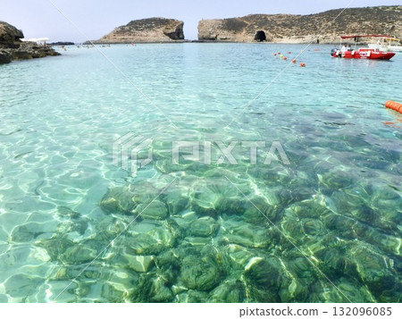 Beach on the island of Gozo in the Republic of Malta 132096085