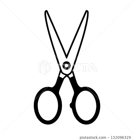 Scissors Icon Silhouette Black Vector Illustration Scissors Icon Silhouette Black Vector Illustration 132096329